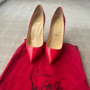 Christian Louboutin Kate 100mm Patent Leather Pumps Size EU 37.5